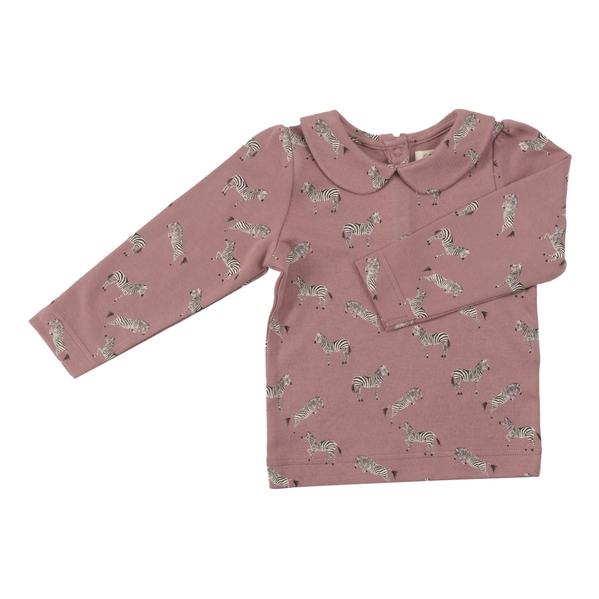 Peter Pan collar blouse - rose zebra - Borro - rent baby kids clothes