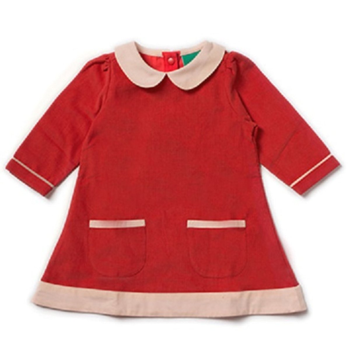 Peter Pan collar pocket red dress - Borro - rent baby kids clothes