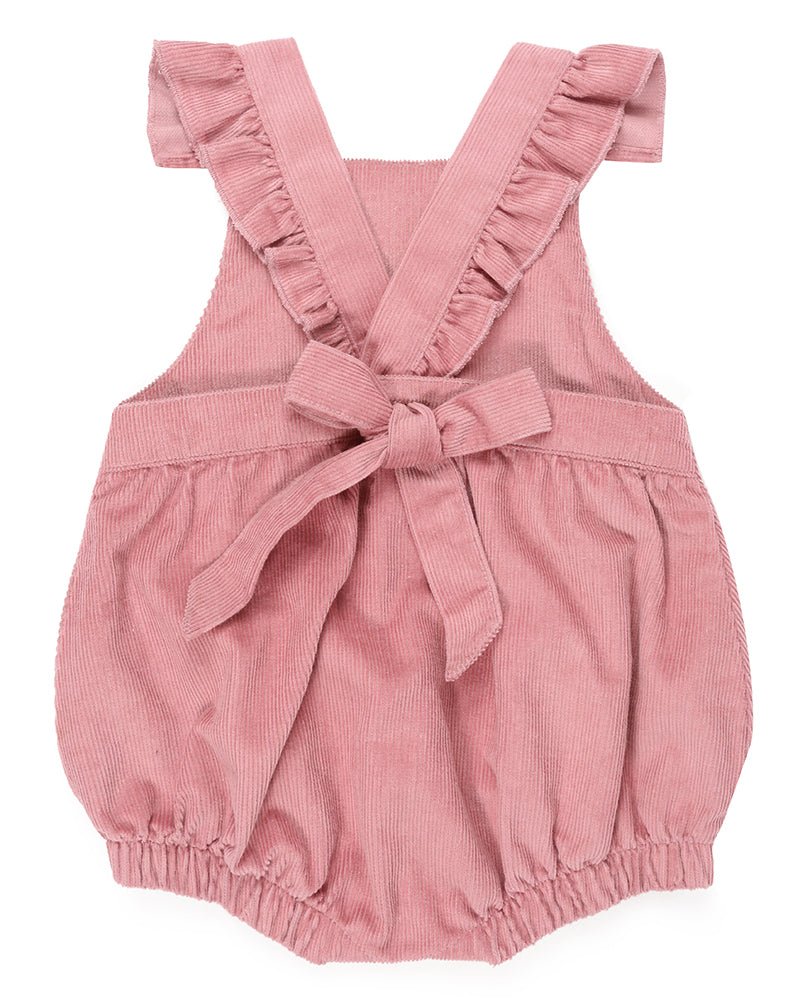 Pink cord bubble romper - Borro - rent baby kids clothes