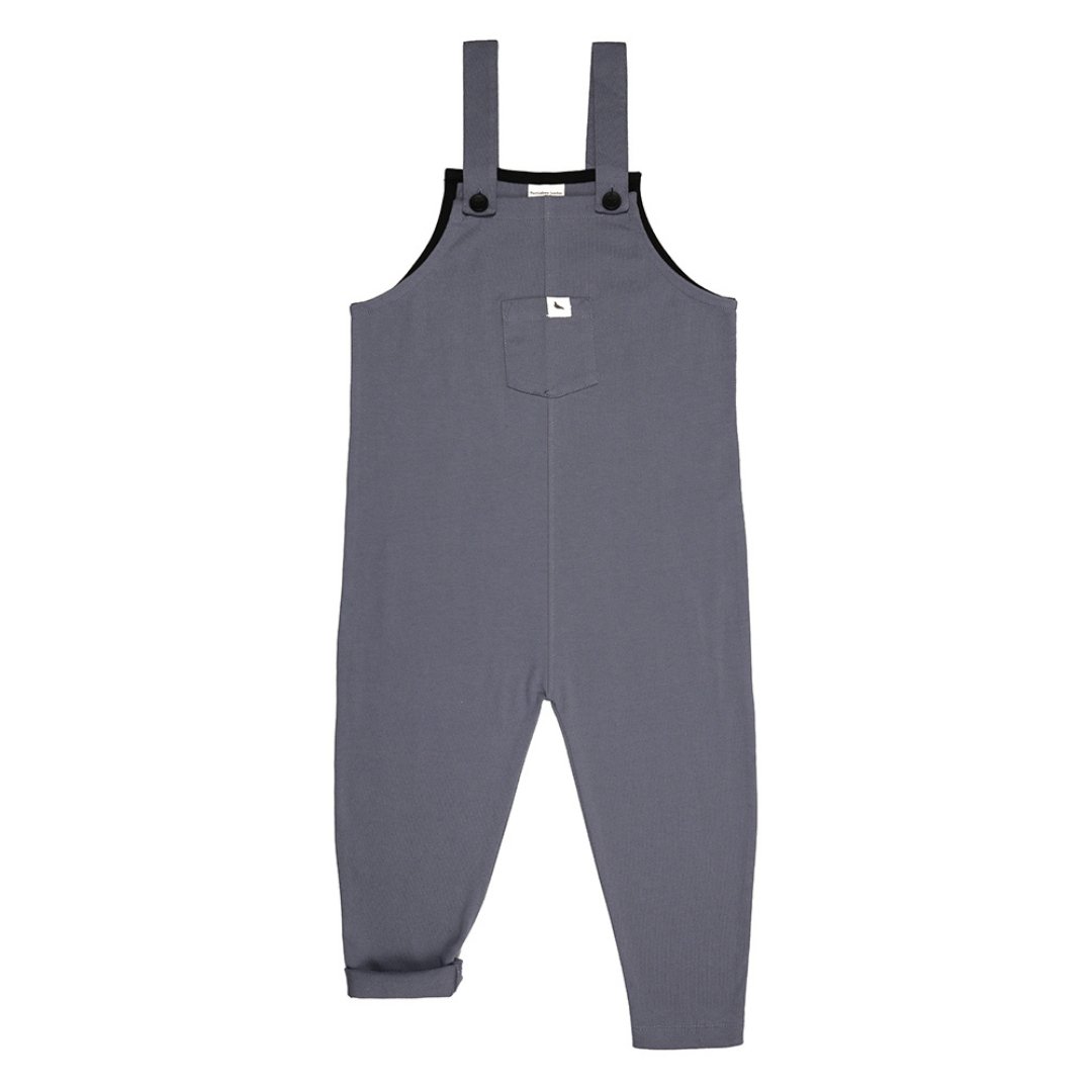 Plain easy fit dungarees - sea - Borro - rent baby kids clothes