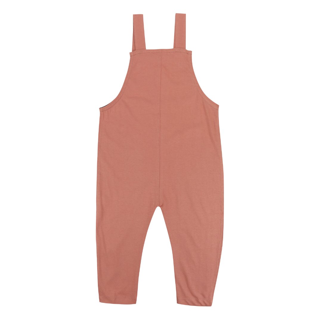 Plain easy fit dungarees - terracotta - Borro - rent baby kids clothes