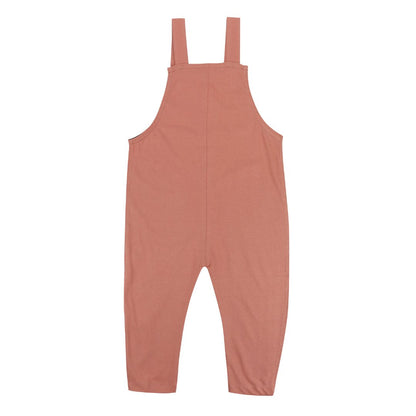 Plain easy fit dungarees - terracotta - Borro - rent baby kids clothes
