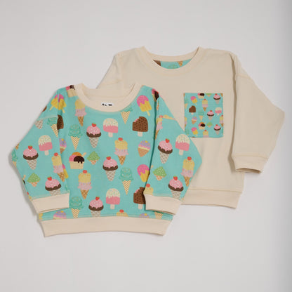 Ice cream sundays reversible sweatshirt