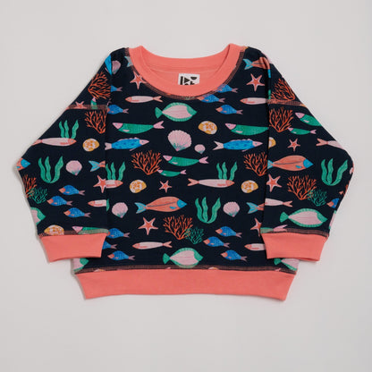 Under the sea reversible sweatshirt