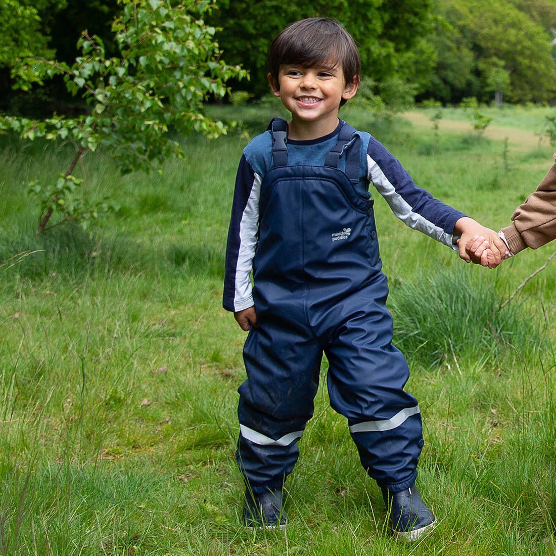 Puddleflex insulated dungarees - navy - Borro - rent baby kids clothes