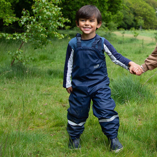 Puddleflex insulated dungarees - navy - Borro - rent baby kids clothes