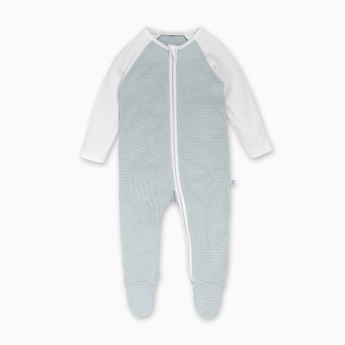 Raglan zip sleepsuit - blue stripe - Borro - rent baby kids clothes