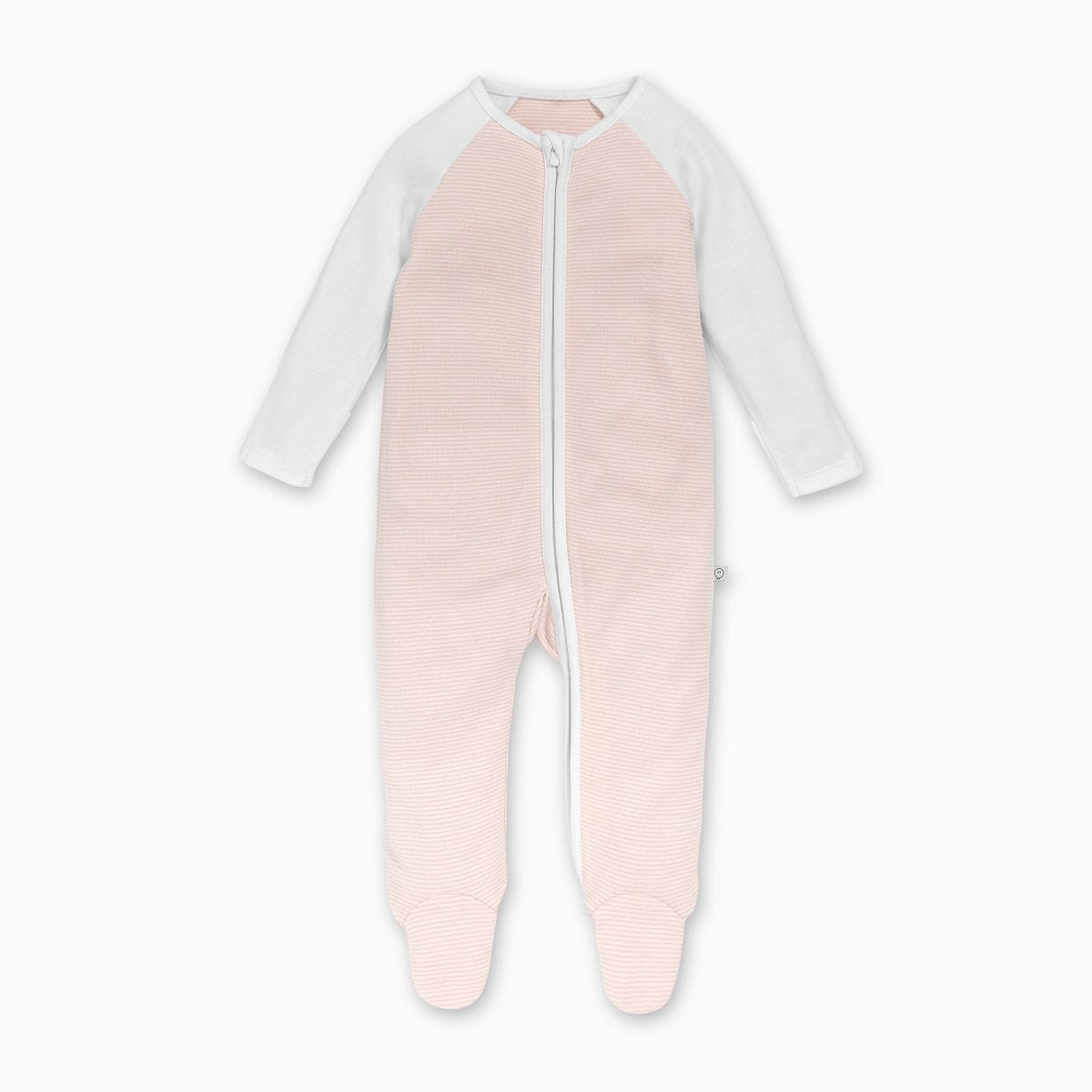 Raglan zip sleepsuit - blush stripe - Borro - rent baby kids clothes