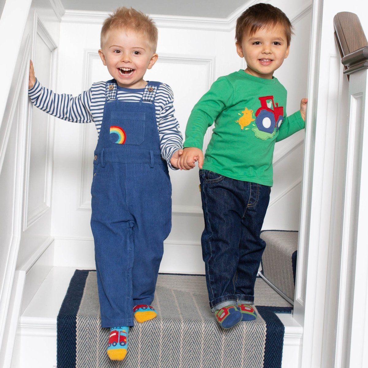 Rainbow cord dungarees - Borro - rent baby kids clothes