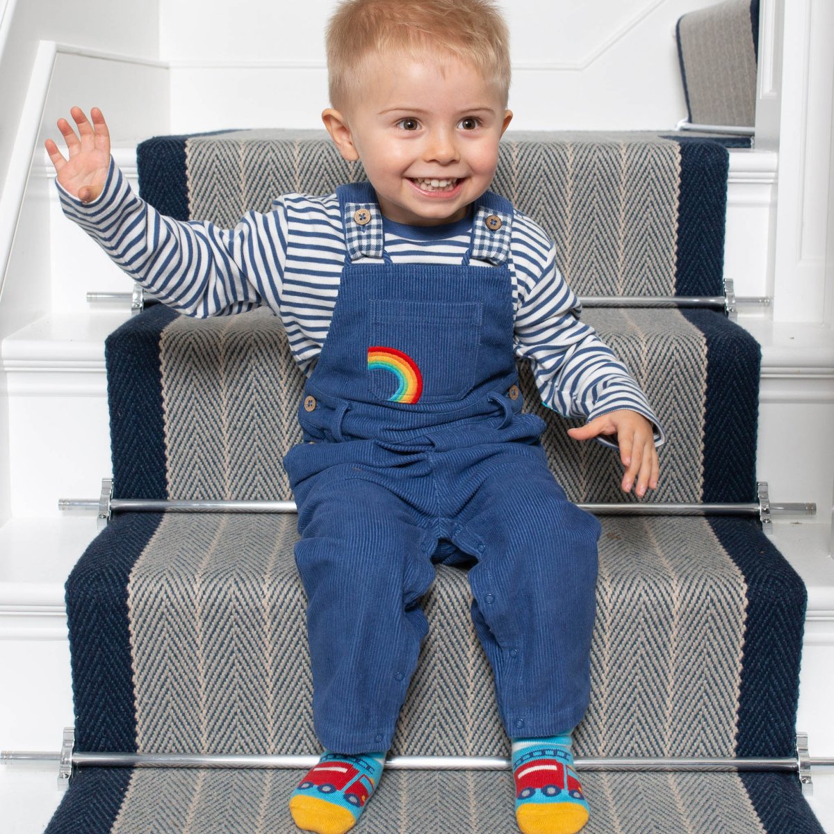 Rainbow cord dungarees - Borro - rent baby kids clothes