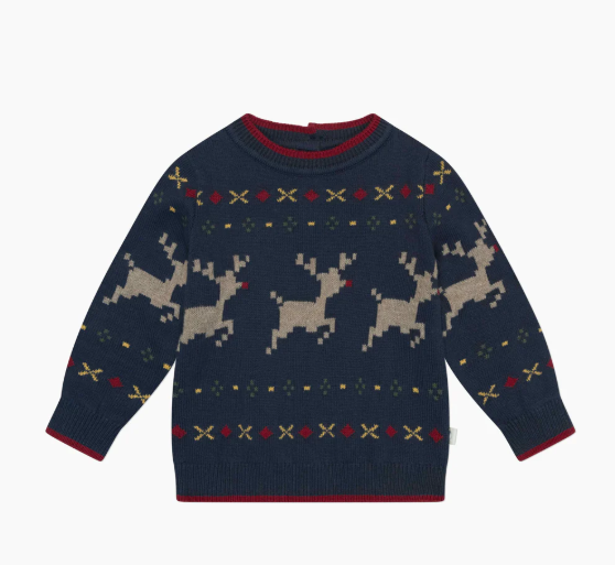 Reindeer Fair Isle Knitted Jumper