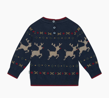 Reindeer Fair Isle Knitted Jumper
