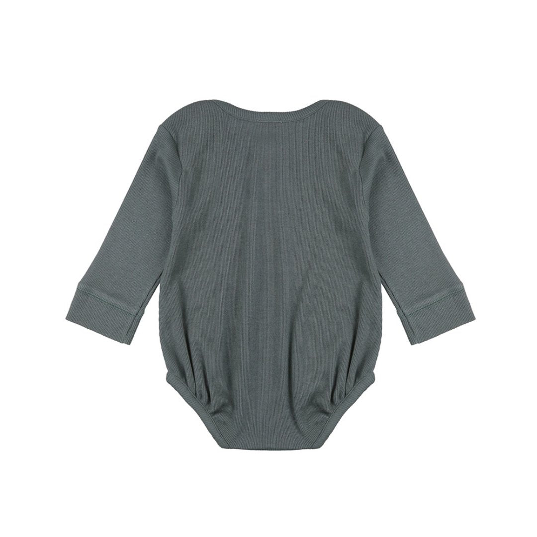 Rib bodysuit - moss - Borro - rent baby kids clothes