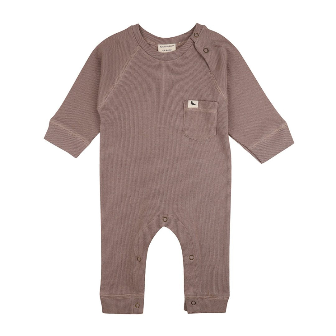 Rib playsuit - stone - Borro - rent baby kids clothes