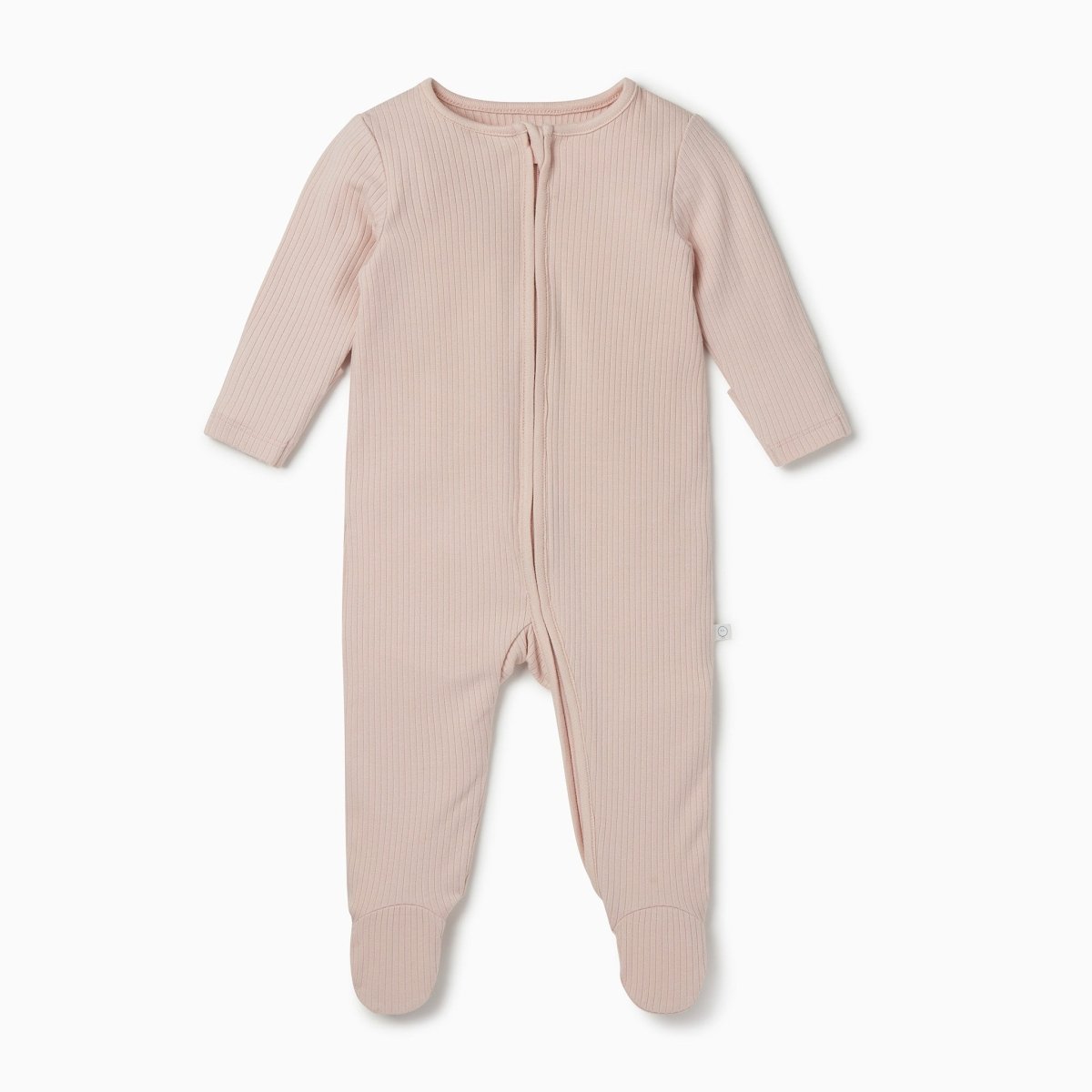 Ribbed double zip sleepsuit - blush - Borro - rent baby kids clothes