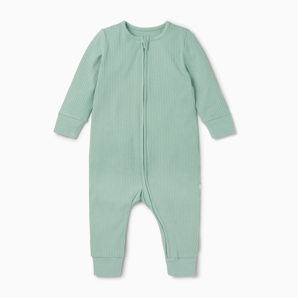 Ribbed double zip sleepsuit - mint - Borro - rent baby kids clothes