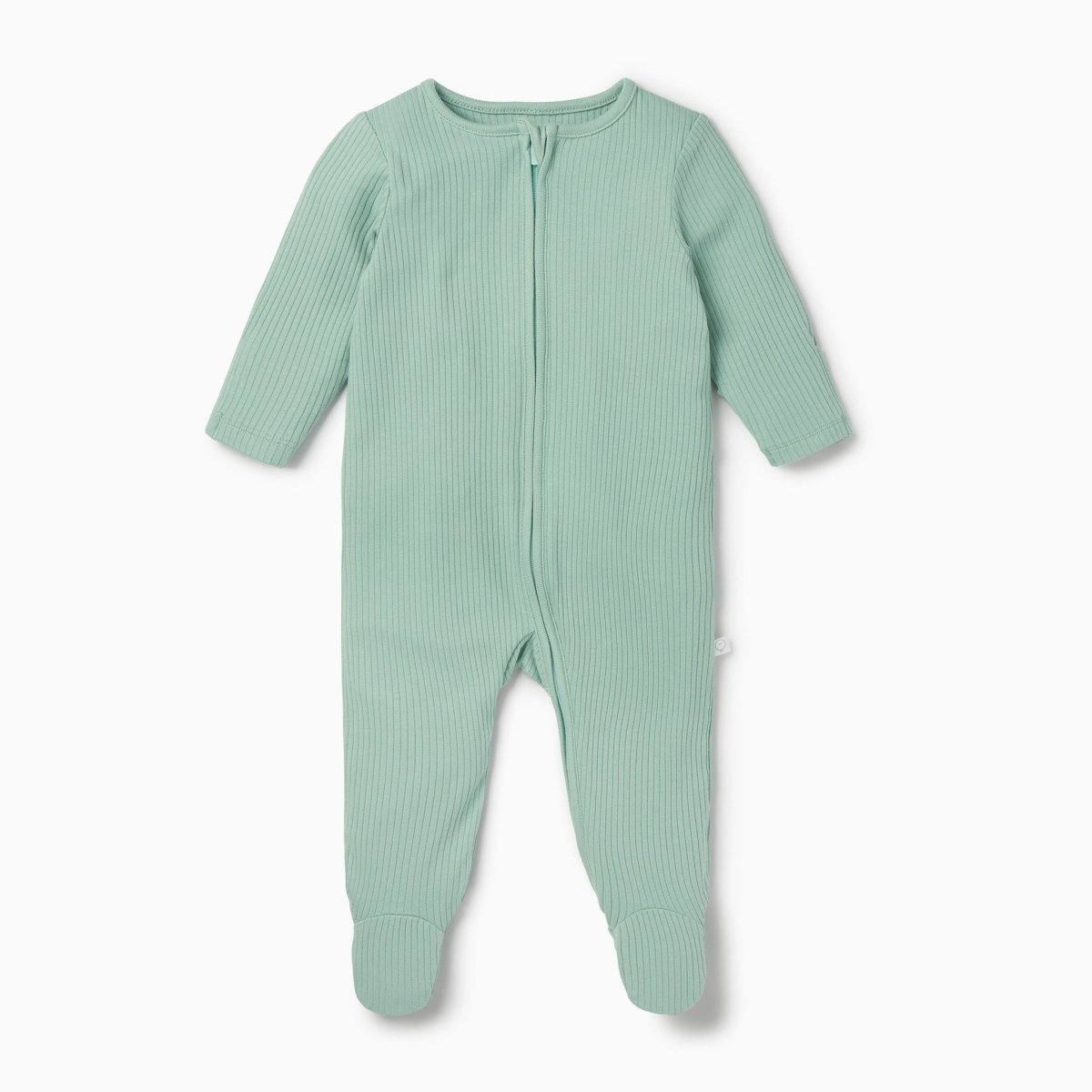 Ribbed double zip sleepsuit - mint - Borro - rent baby kids clothes