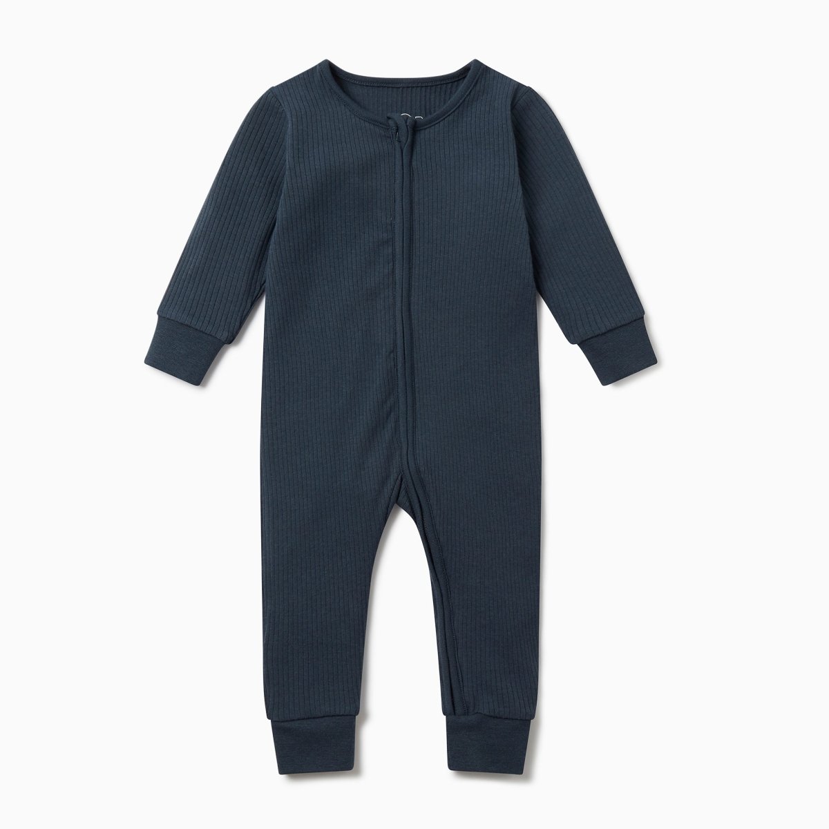 Ribbed double zip sleepsuit - navy - Borro - rent baby kids clothes