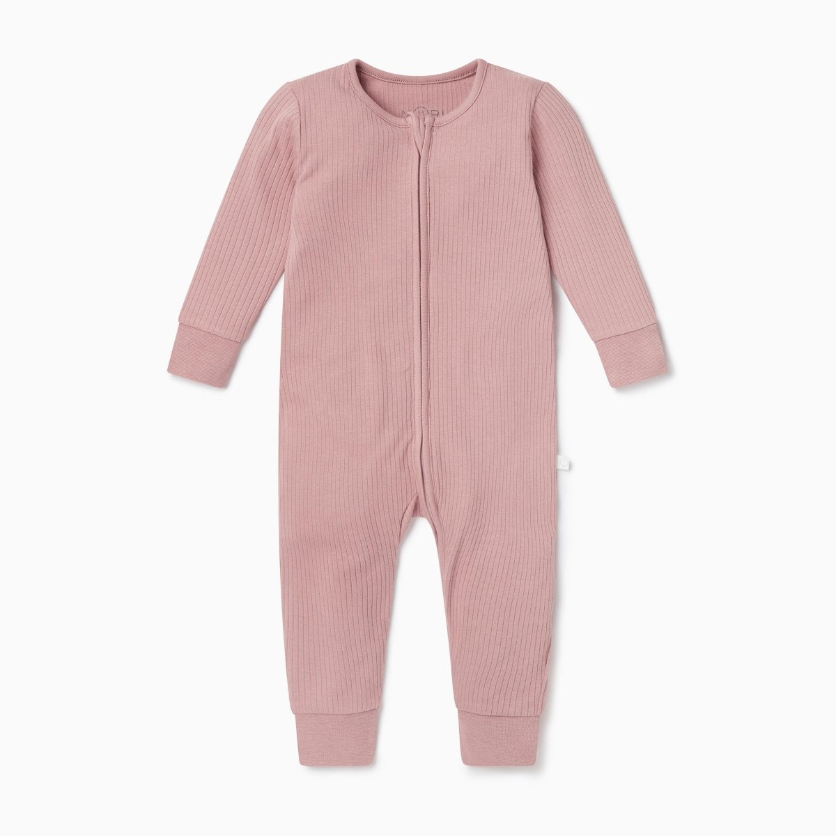 Ribbed double zip sleepsuit - rose - Borro - rent baby kids clothes