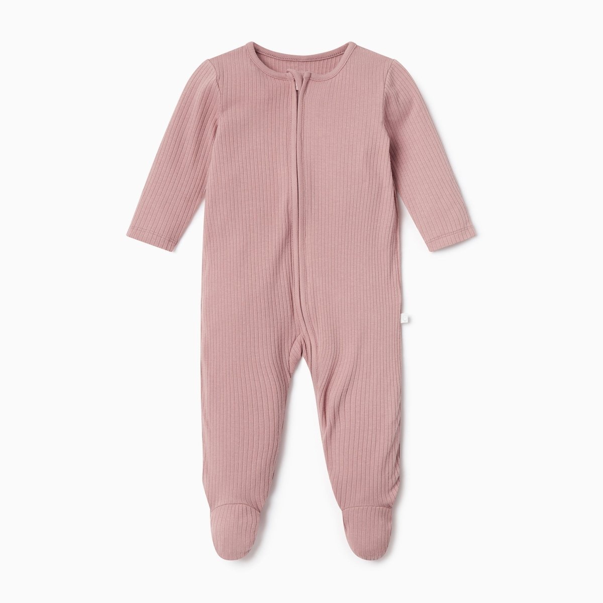 Ribbed double zip sleepsuit - rose - Borro - rent baby kids clothes