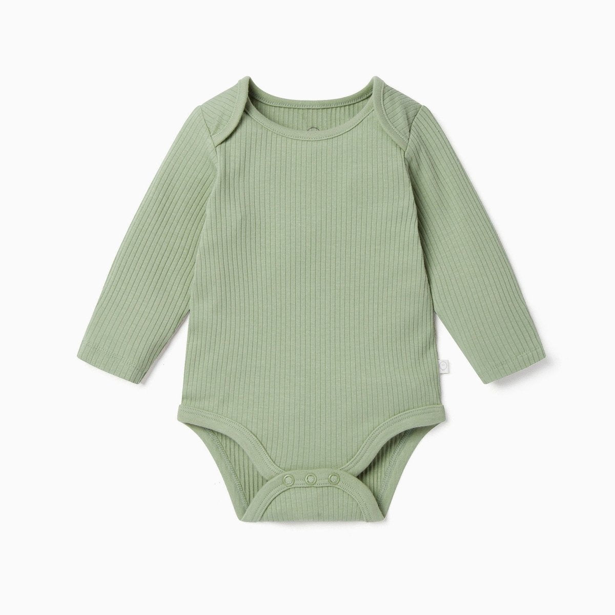 Ribbed long sleeve bodysuit - sage - Borro - rent baby kids clothes