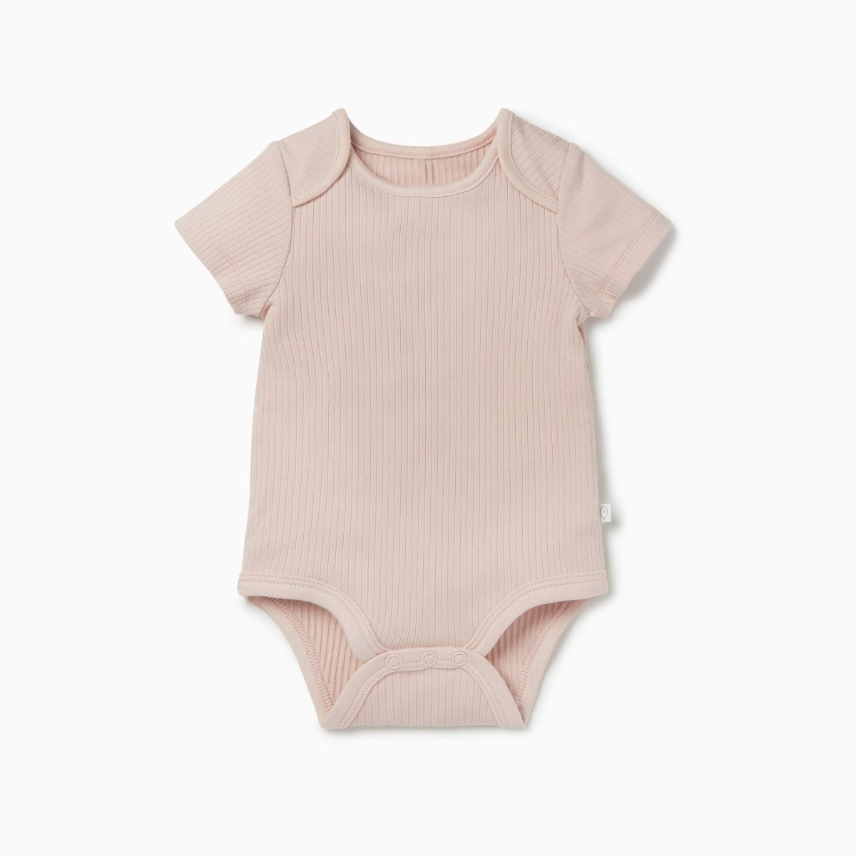 Ribbed short sleeve bodysuit - blush - Borro - rent baby kids clothes