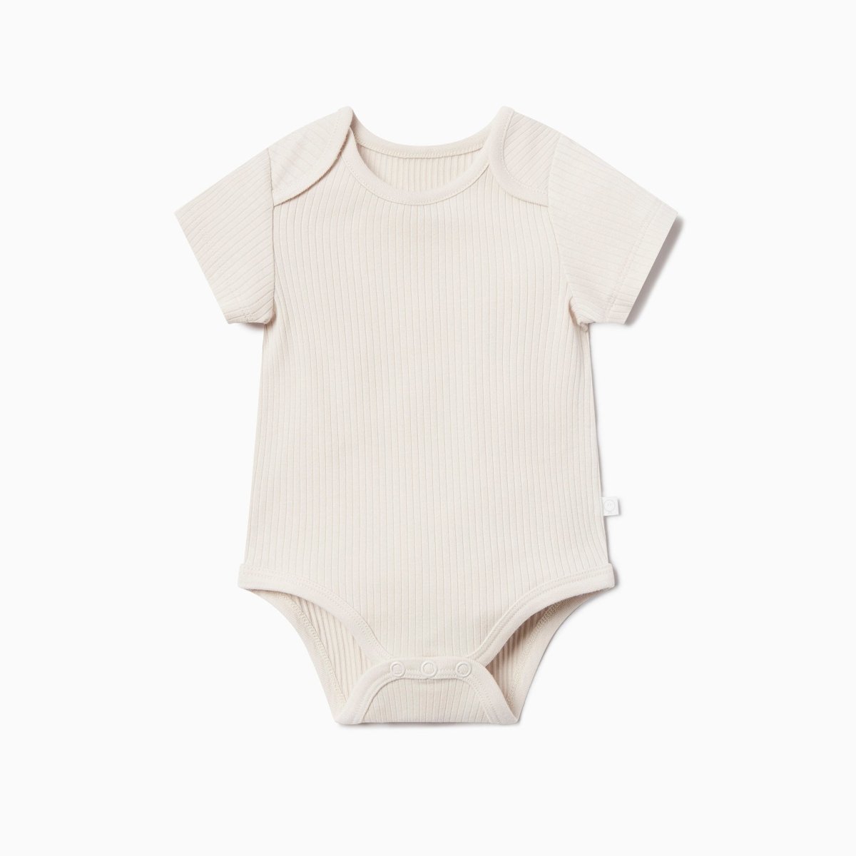 Ribbed short sleeve bodysuit - ecru - Borro - rent baby kids clothes