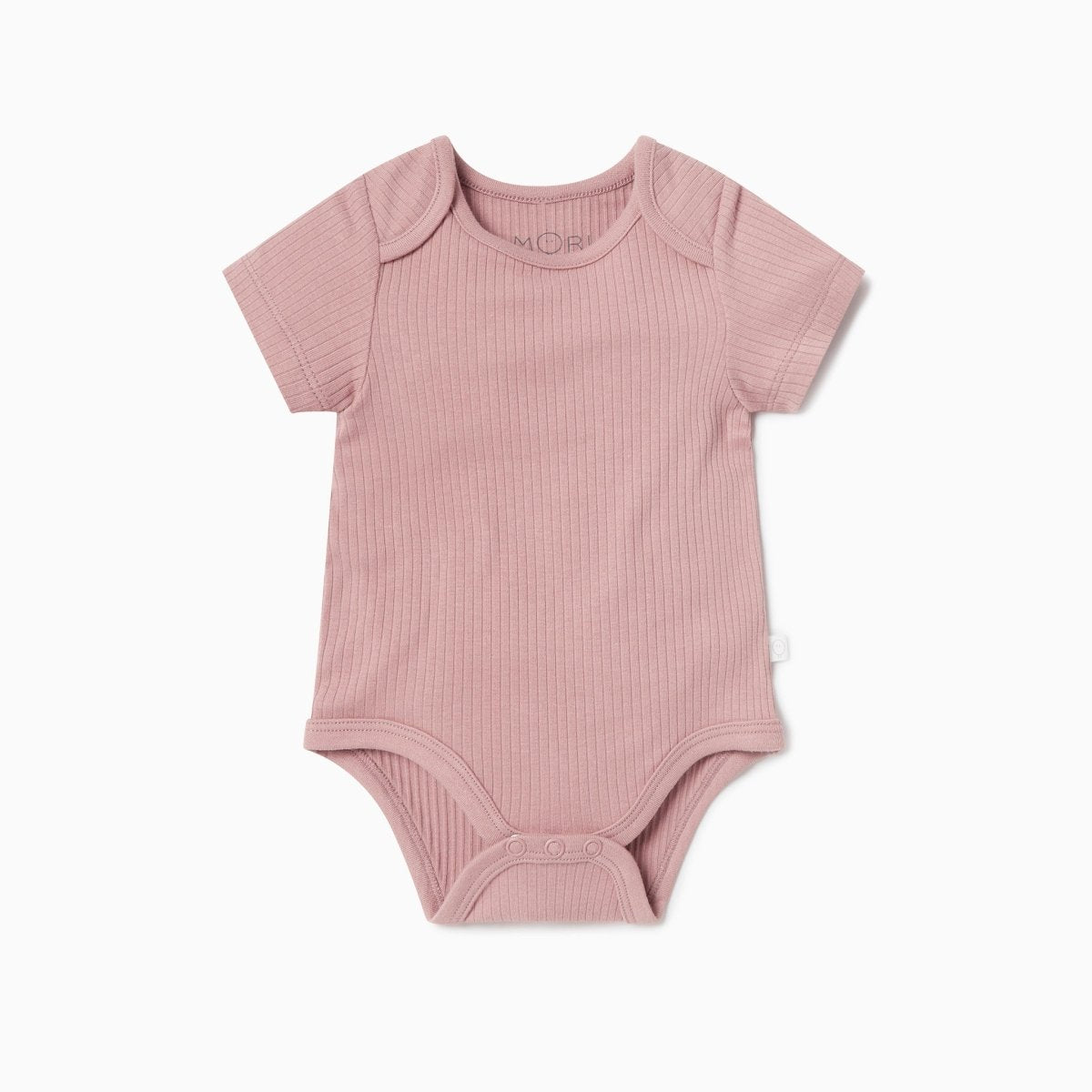 Ribbed short sleeve bodysuit - rose - Borro - rent baby kids clothes