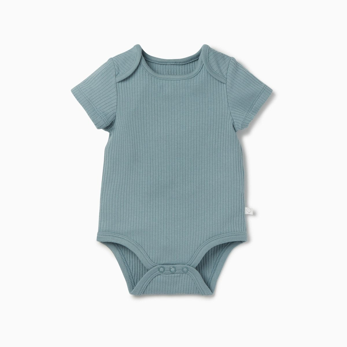 Ribbed short sleeve bodysuit - sky - Borro - rent baby kids clothes