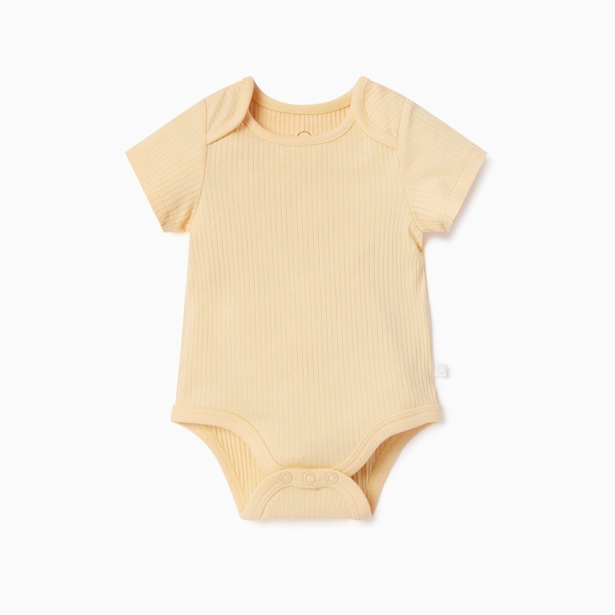 Ribbed short sleeve bodysuit - yellow - Borro - rent baby kids clothes