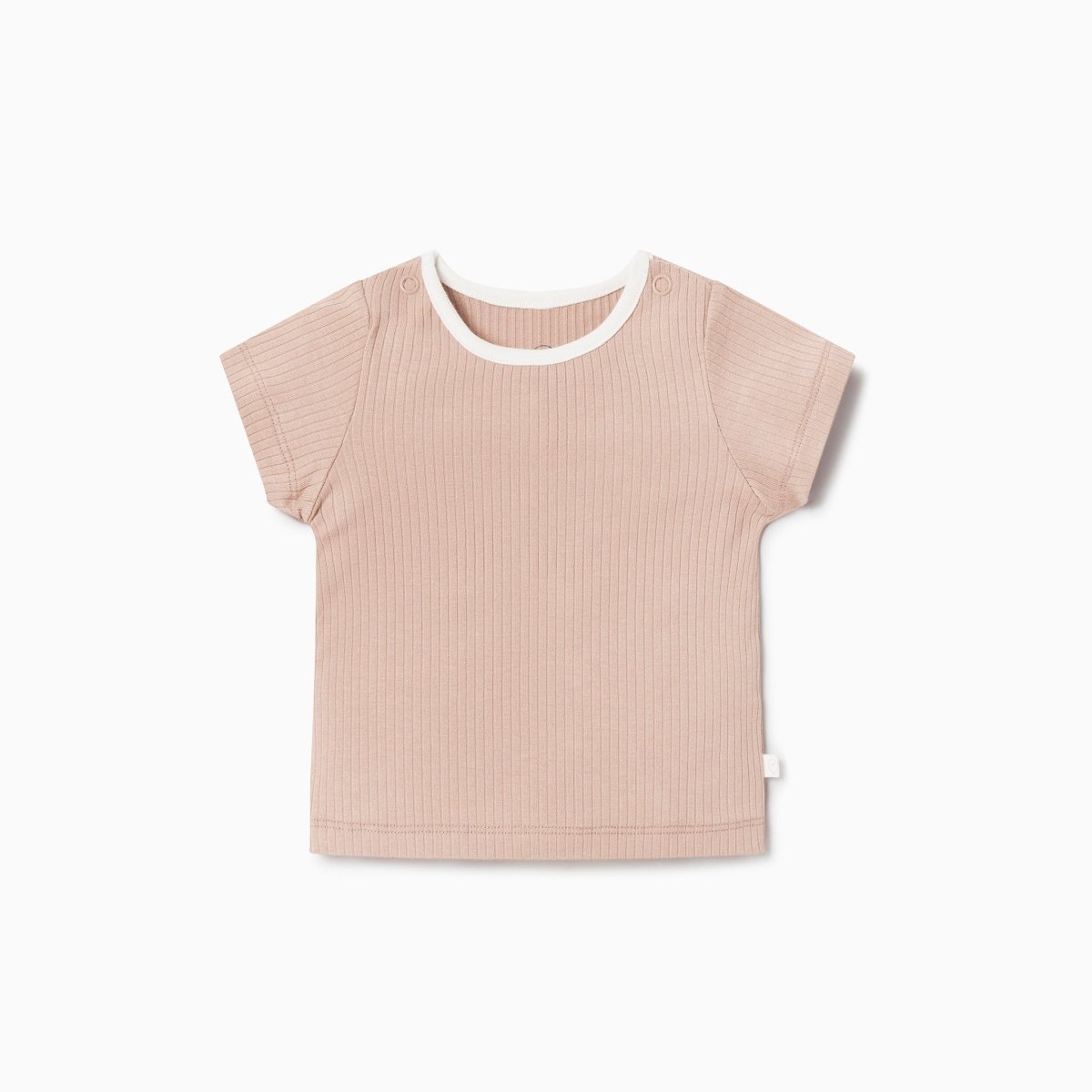 Ribbed short sleeve t-shirt - blush - Borro - rent baby kids clothes