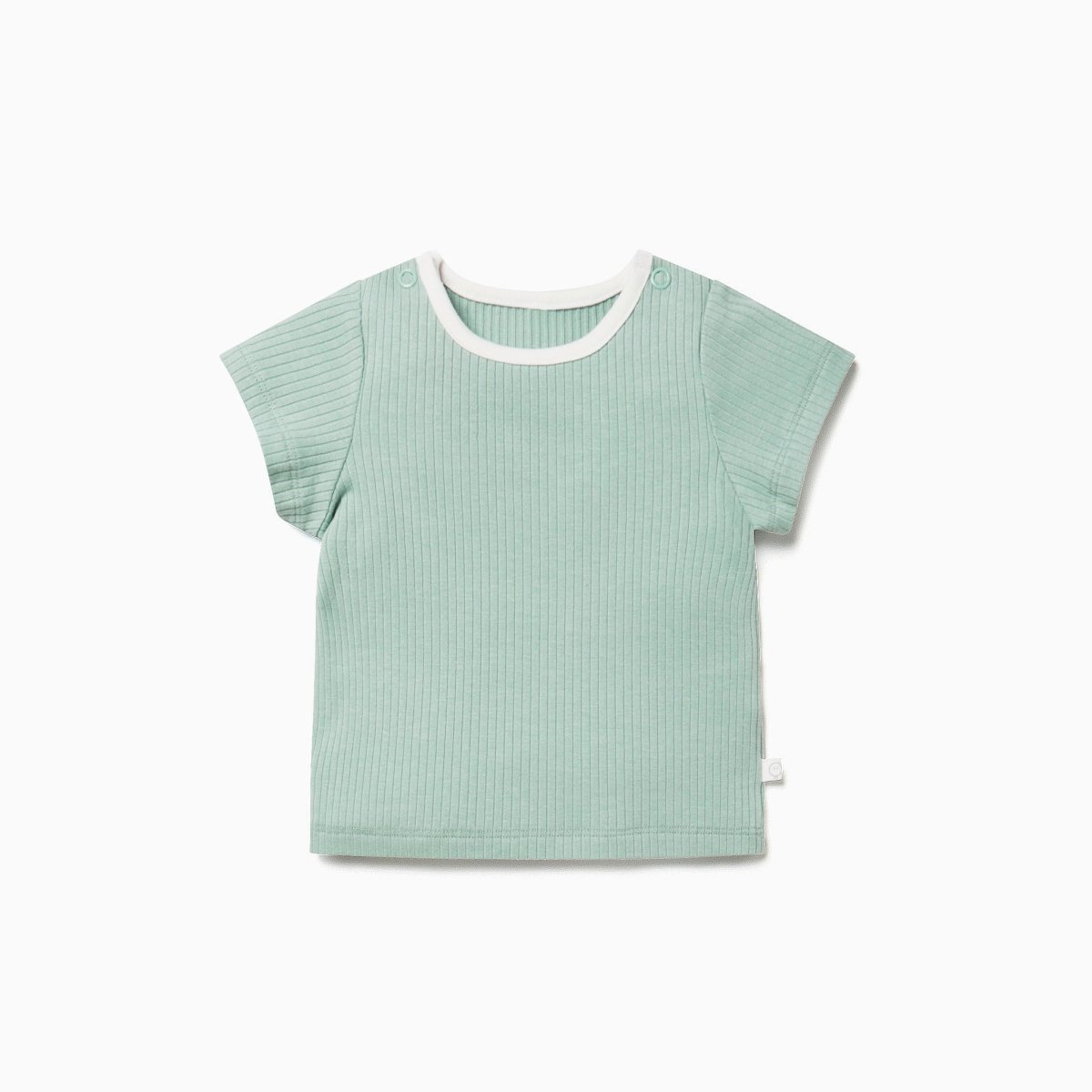 Ribbed short sleeve t-shirt - mint - Borro - rent baby kids clothes