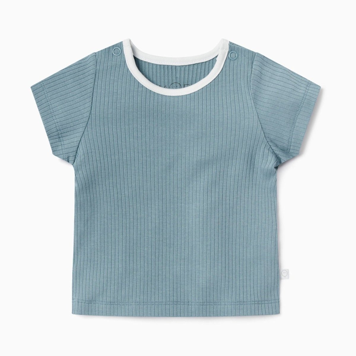 Ribbed short sleeve t-shirt - sky - Borro - rent baby kids clothes