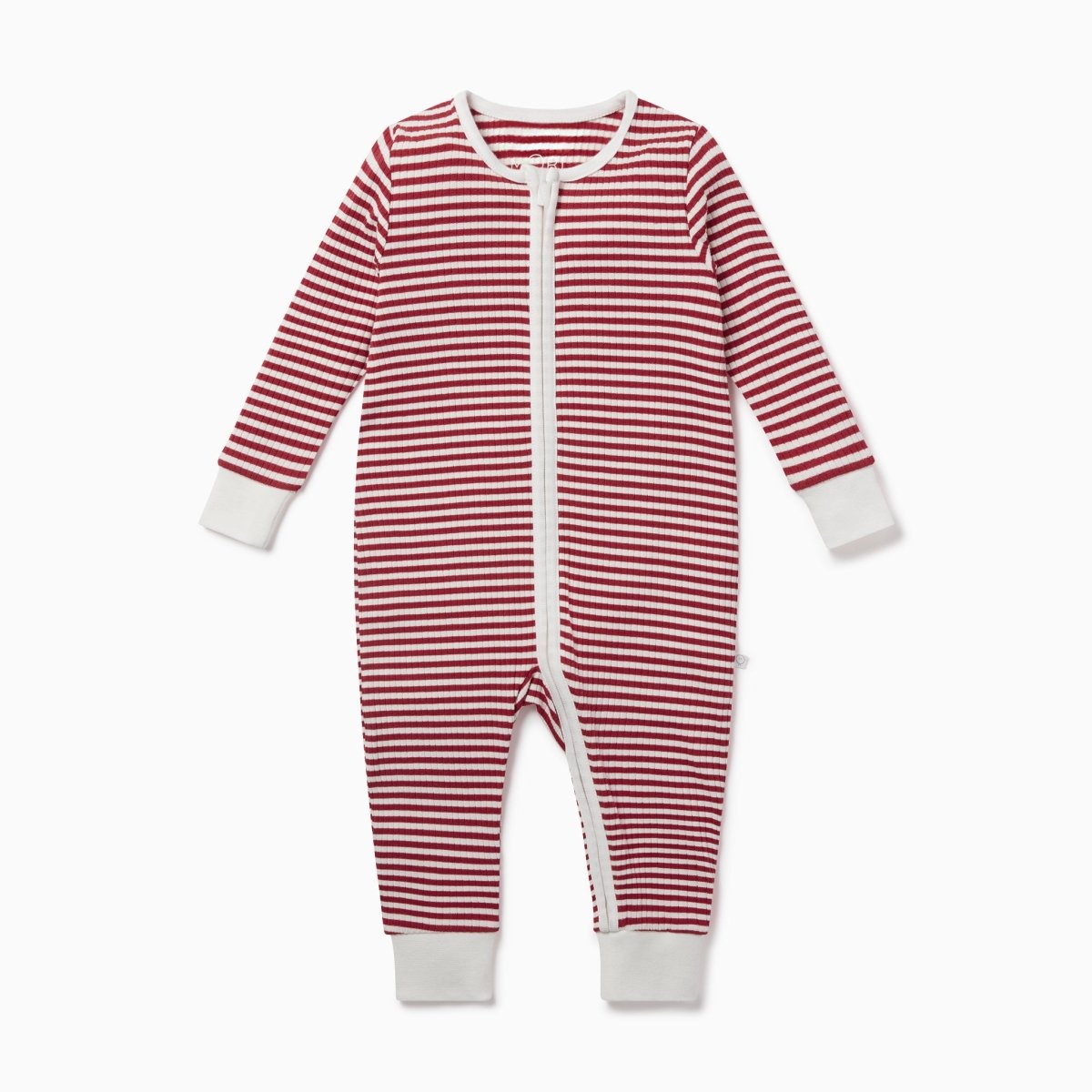 Ribbed zip sleepsuit - ruby stripe - Borro - rent baby kids clothes