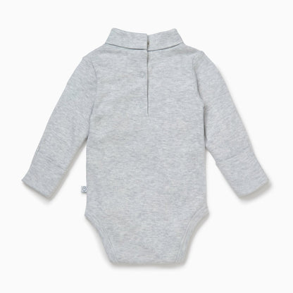 Roll neck long sleeve bodysuit - grey - Borro - rent baby kids clothes