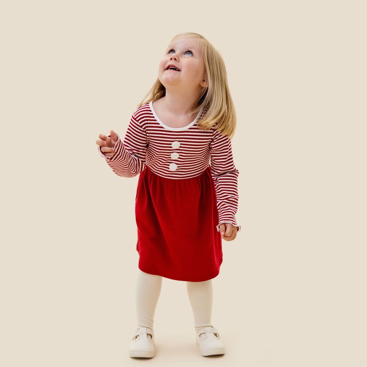 Ruby stripe ribbed dress - Borro - rent baby kids clothes