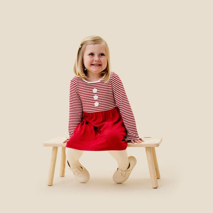 Ruby stripe ribbed dress - Borro - rent baby kids clothes