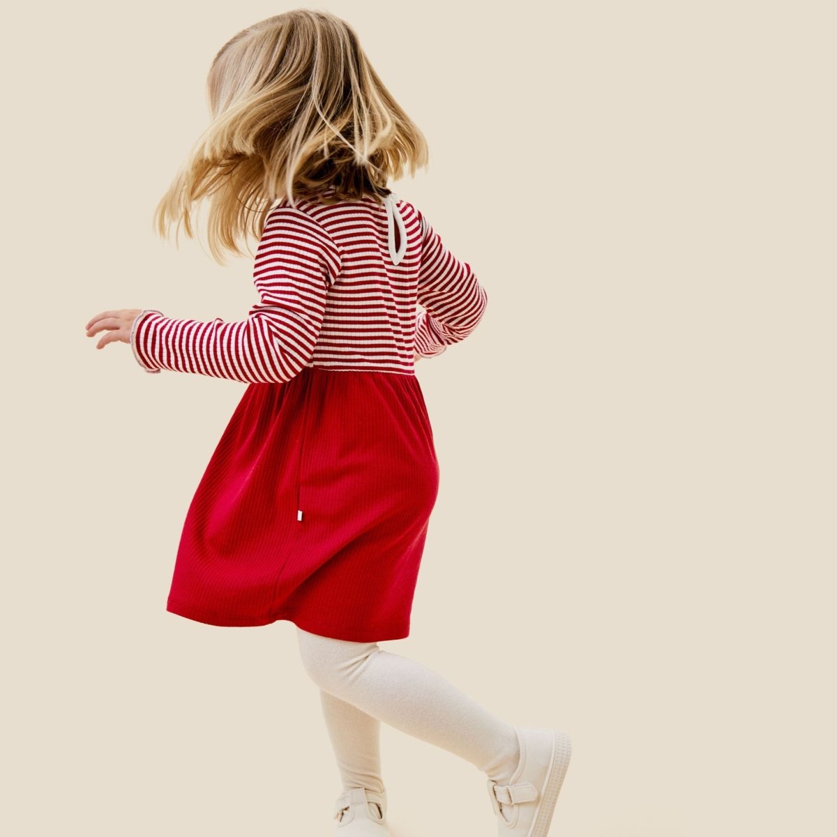 Ruby stripe ribbed dress - Borro - rent baby kids clothes
