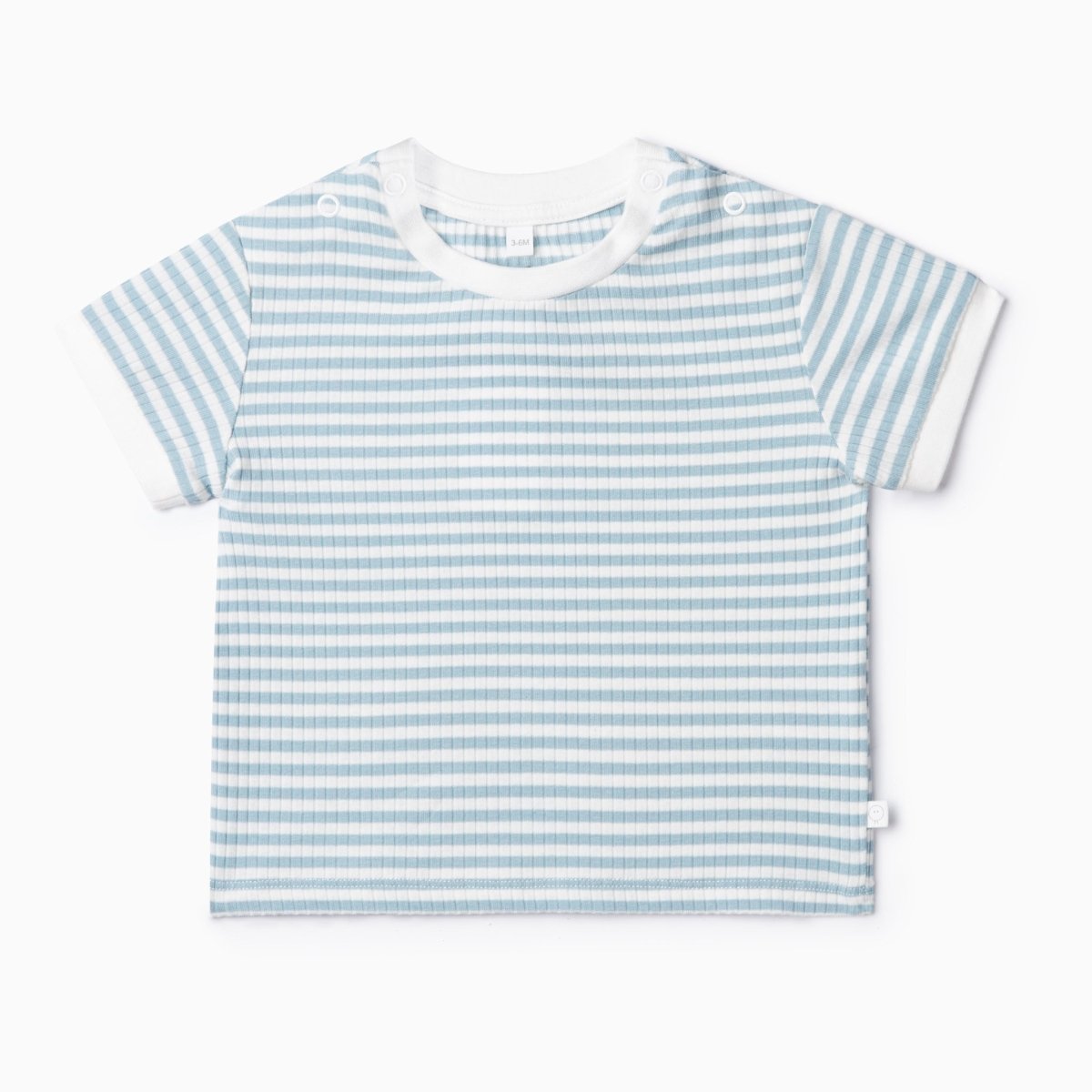 Sea stripe ribbed drop shoulder t-shirt - Borro - rent baby kids clothes