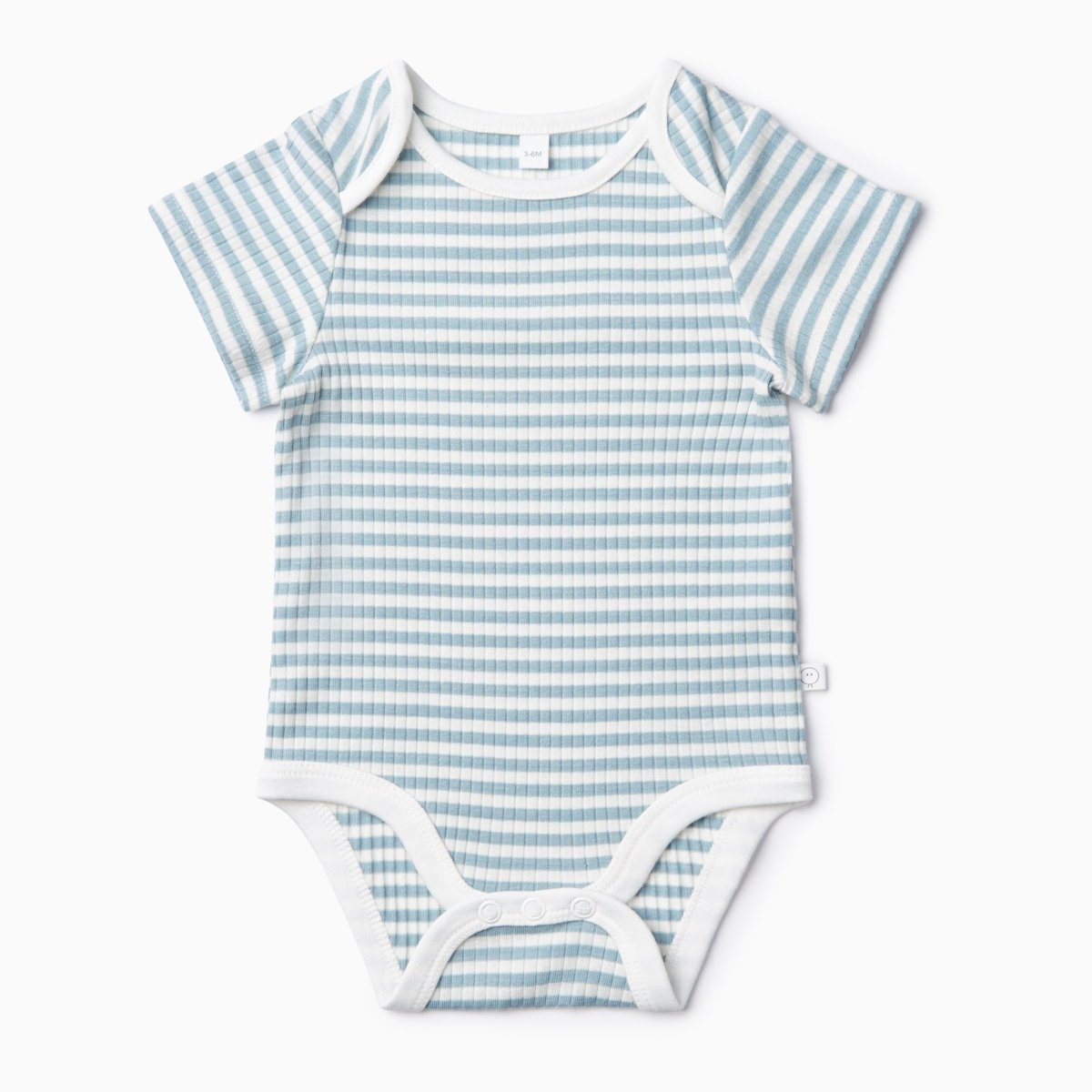 Sea stripe ribbed short sleeve bodysuit - Borro - rent baby kids clothes