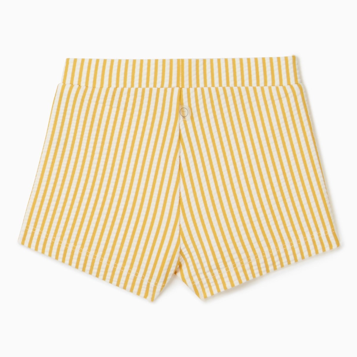 Seersucker mustard stripe swim shorts - Borro - rent baby kids clothes