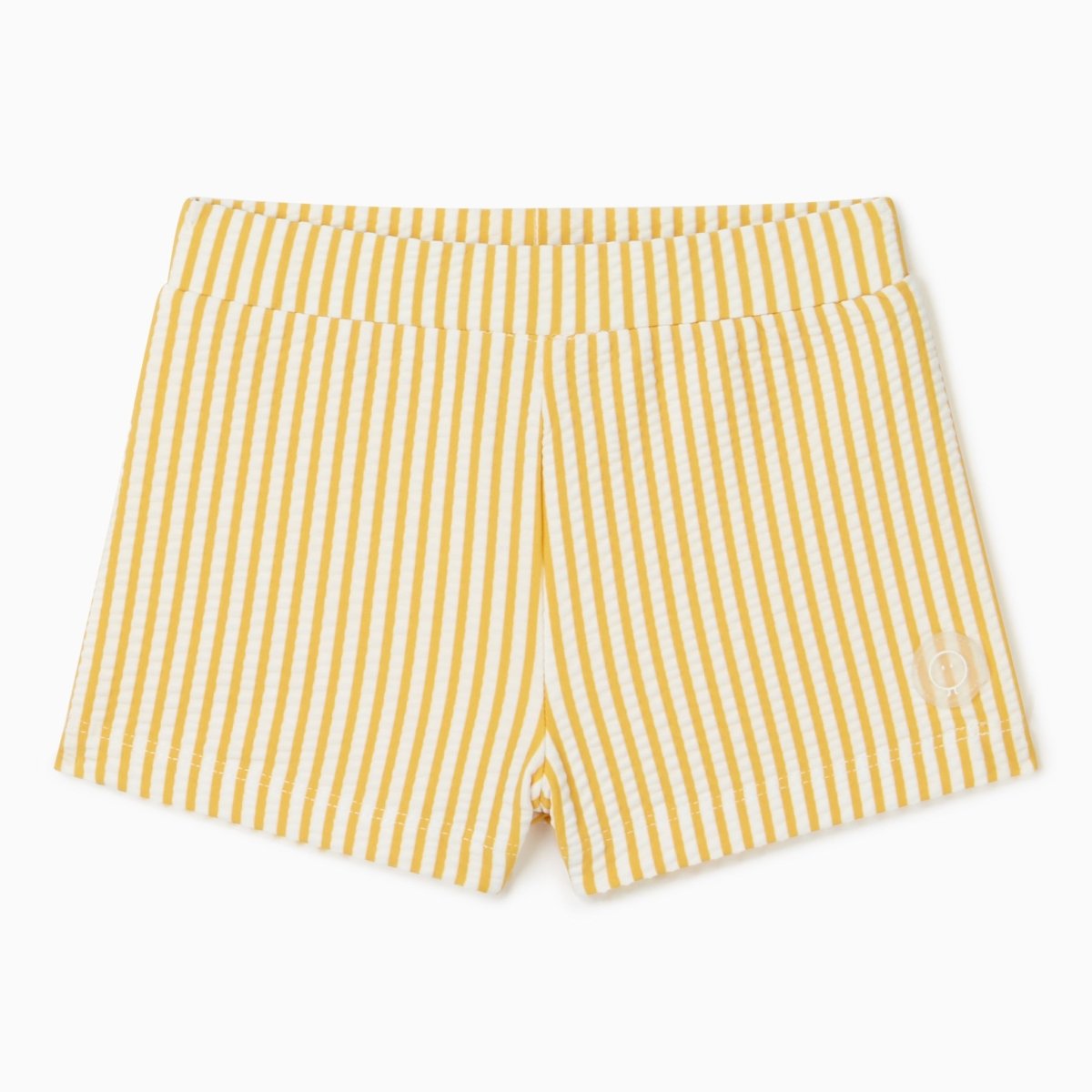 Seersucker mustard stripe swim shorts - Borro - rent baby kids clothes