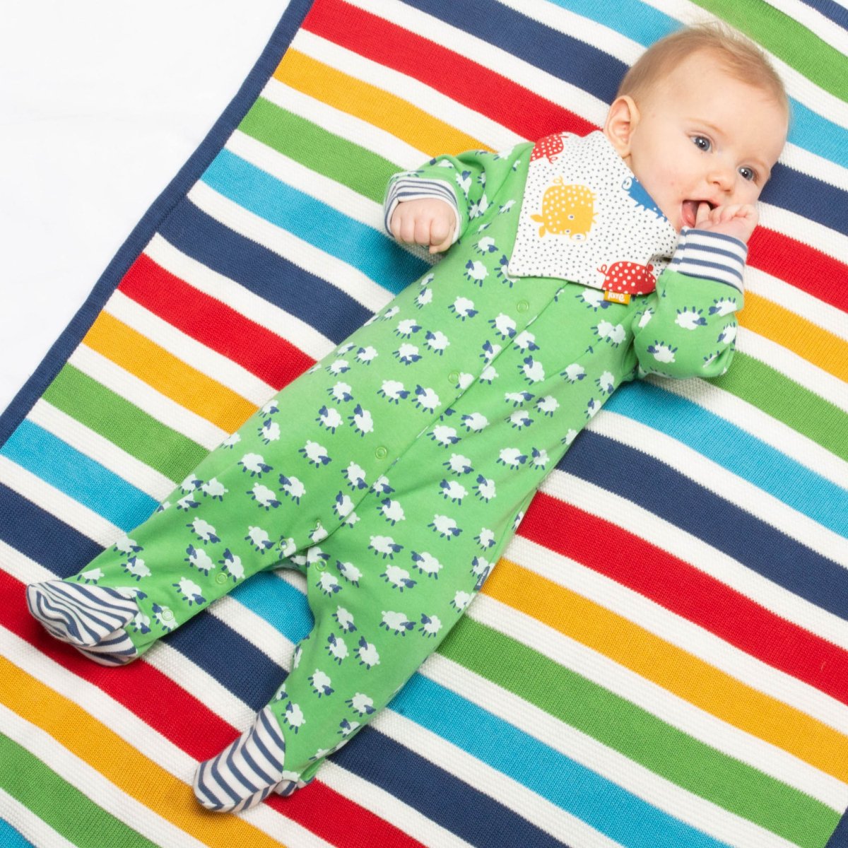 Sheepy stripe sleepsuit - Borro - rent baby kids clothes