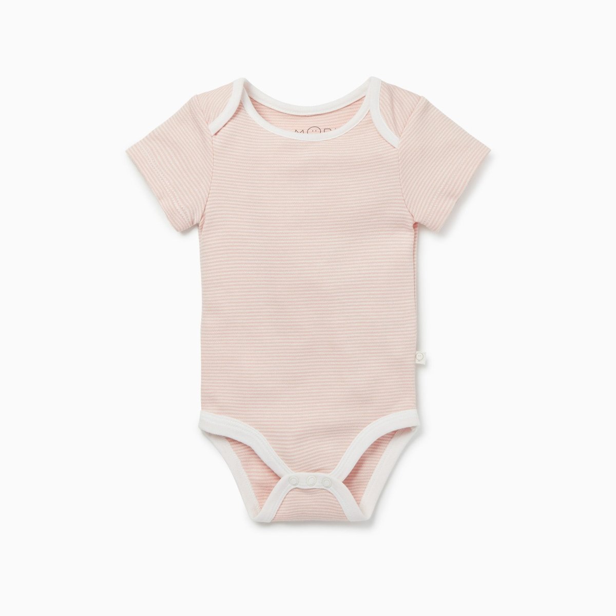 Short sleeve bodysuit - blush stripe - Borro - rent baby kids clothes