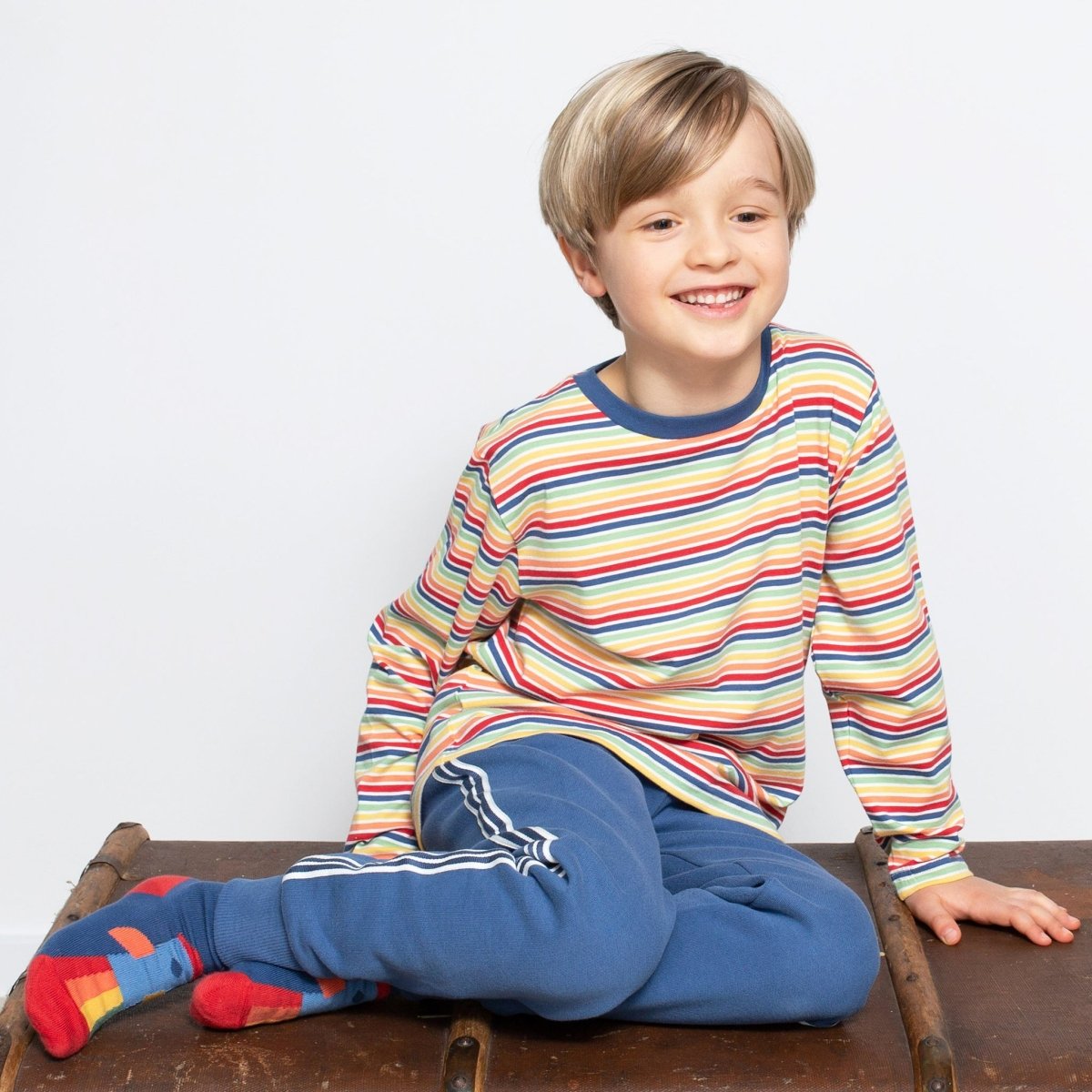 Side stripe navy joggers - Borro - rent baby kids clothes