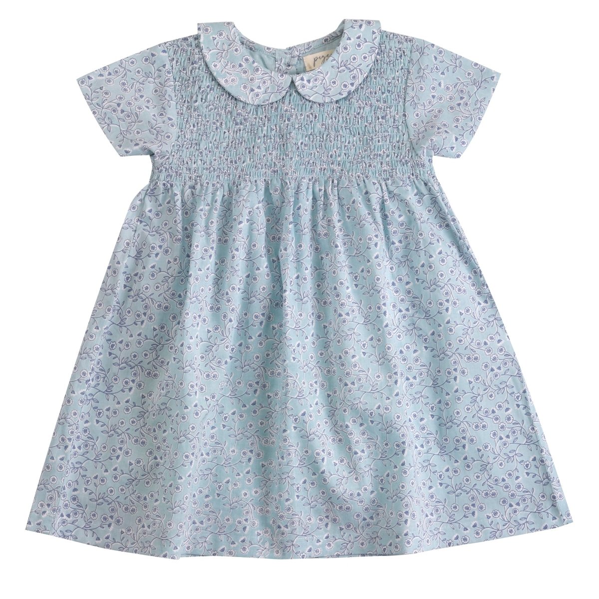 Smock Peter Pan collar dress - blossom - Borro - rent baby kids clothes