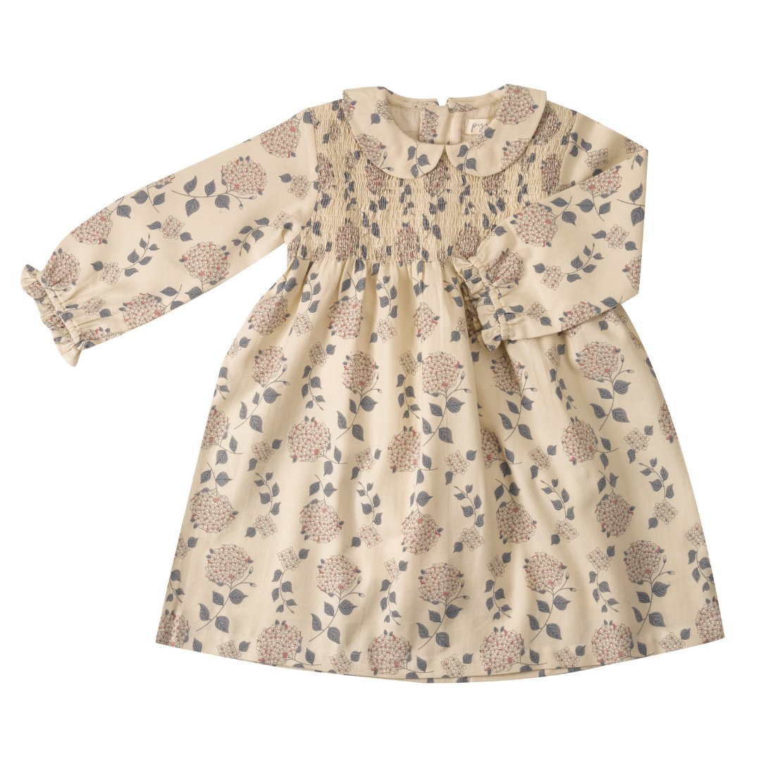 Smock Peter Pan collar dress - winter floral - Borro - rent baby kids clothes