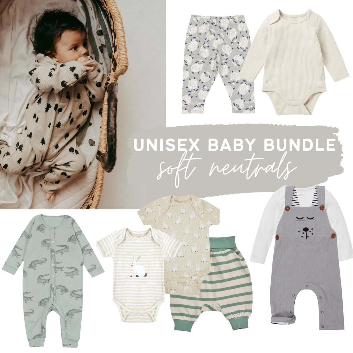 Soft neutrals capsule wardrobe - Borro - rent baby kids clothes