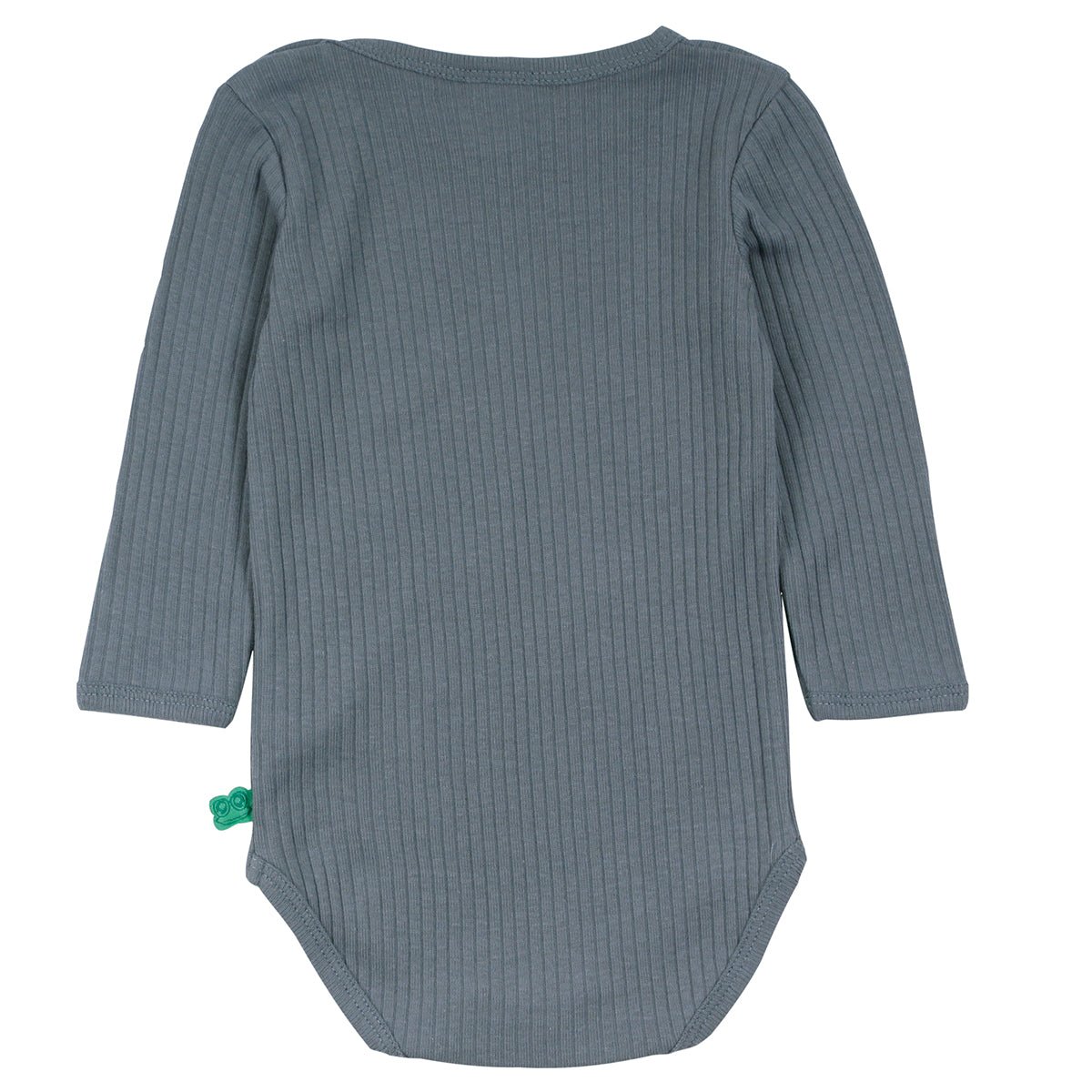 Stormy blue ribbed long sleeve bodysuit - Borro - rent baby kids clothes