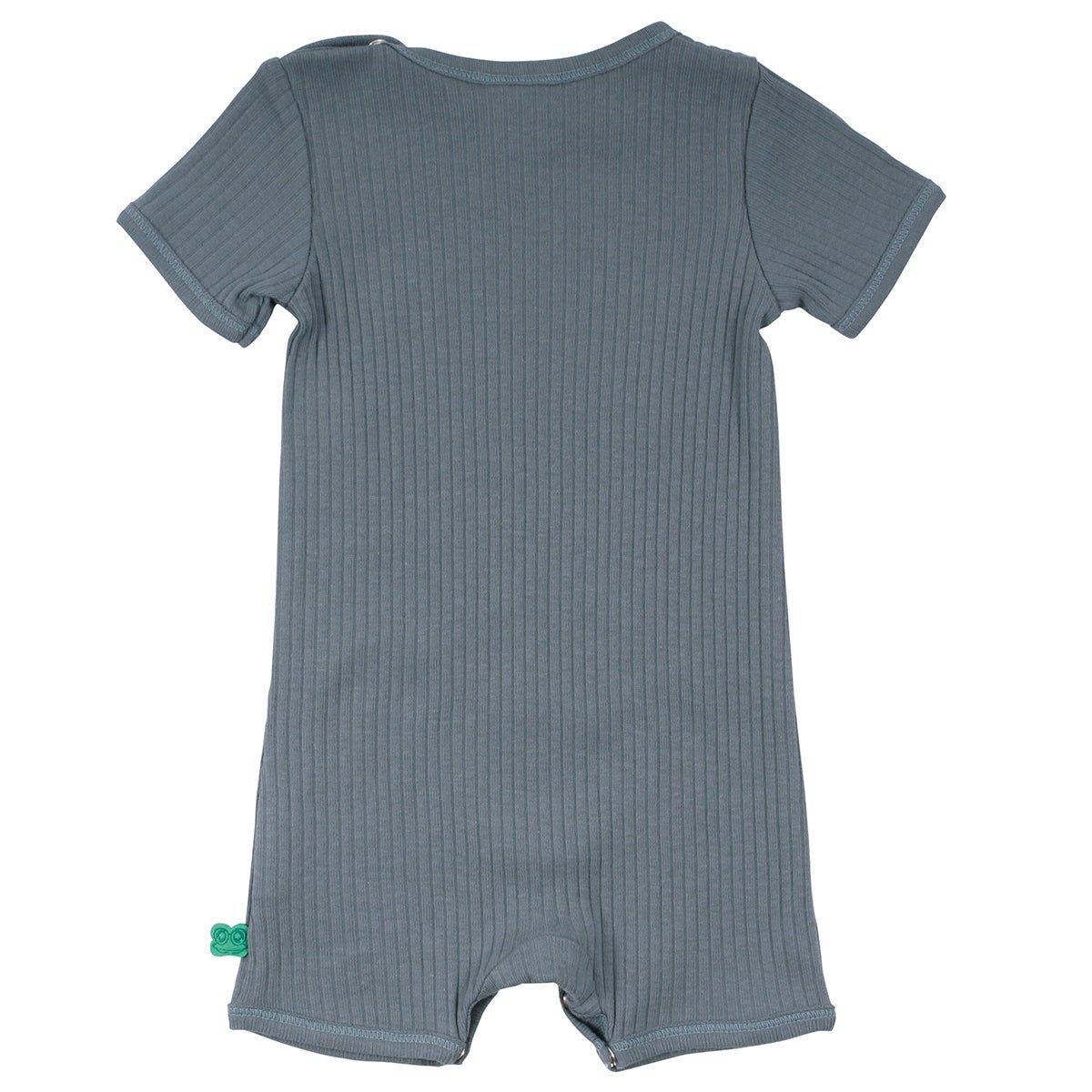 Stormy blue ribbed short sleeve romper - Borro - rent baby kids clothes